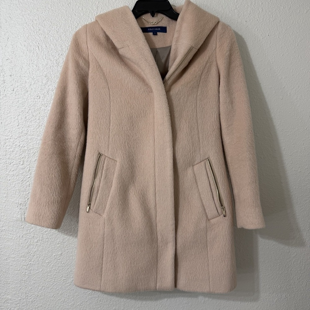 Cole Haan 4 Women's Dressy Wool Mohair Coat Designer Luxury Warm